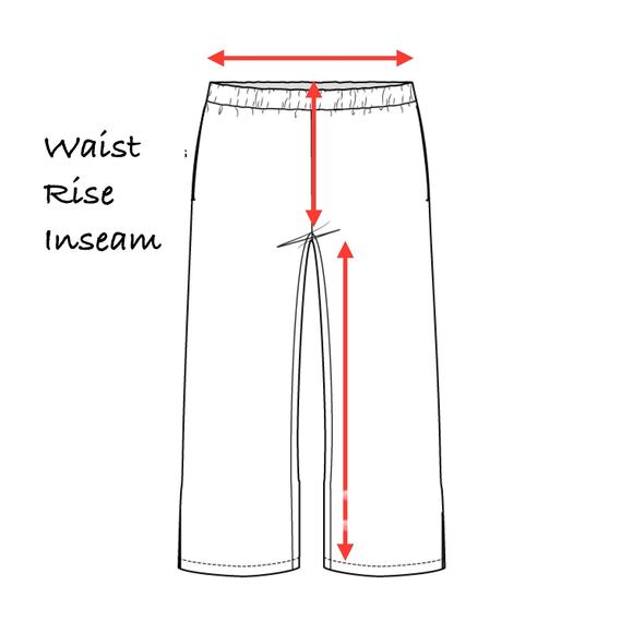 WinWin Wide Leg Palazzo Pants S/M Flowy Stretchy Pink Blue Artsy Hippie Boho - Picture 8 of 12